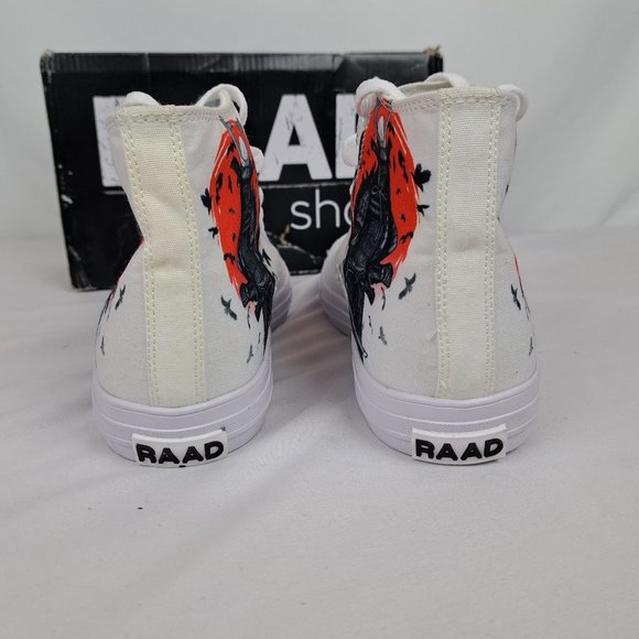 Raad Shop Samurai and Raven High Top Sneakers Unisex 7 mens 8.5 womens - Picture 6 of 16